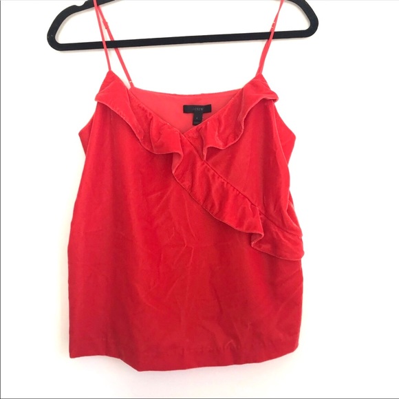 J. Crew Tops - Jcrew velvet coral top NWT